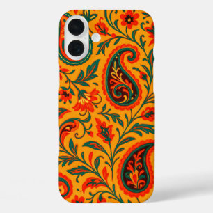 Elegantes Paisley-Blumenmuster iPhone 16 Plus Hülle