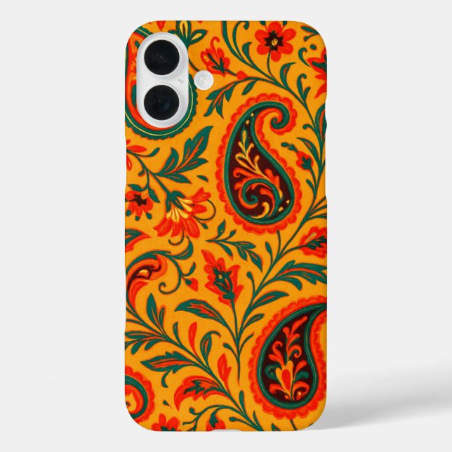 Elegantes Paisley-Blumenmuster Case-Mate iPhone Hülle (Rückseite)