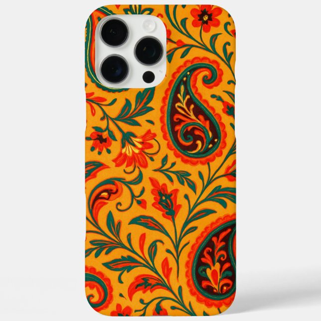 Elegantes Paisley-Blumenmuster Case-Mate iPhone Hülle (Rückseite)