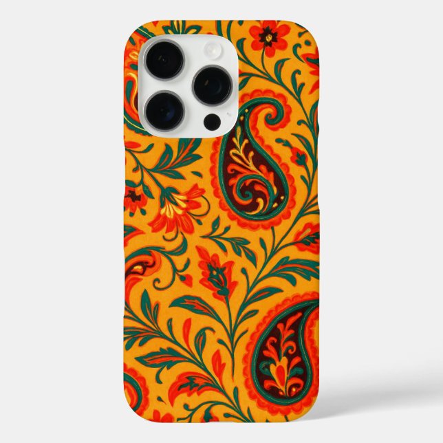 Elegantes Paisley-Blumenmuster Case-Mate iPhone Hülle (Rückseite)
