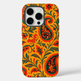 Elegantes Paisley-Blumenmuster iPhone 16 Pro Hülle