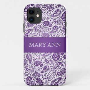 Elegantes Paisley-Muster lila Case-Mate iPhone Hülle