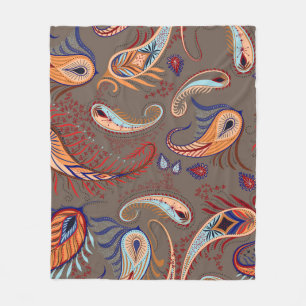 Elegantes Paisley-Muster: Vintage-Muster Fleecedecke