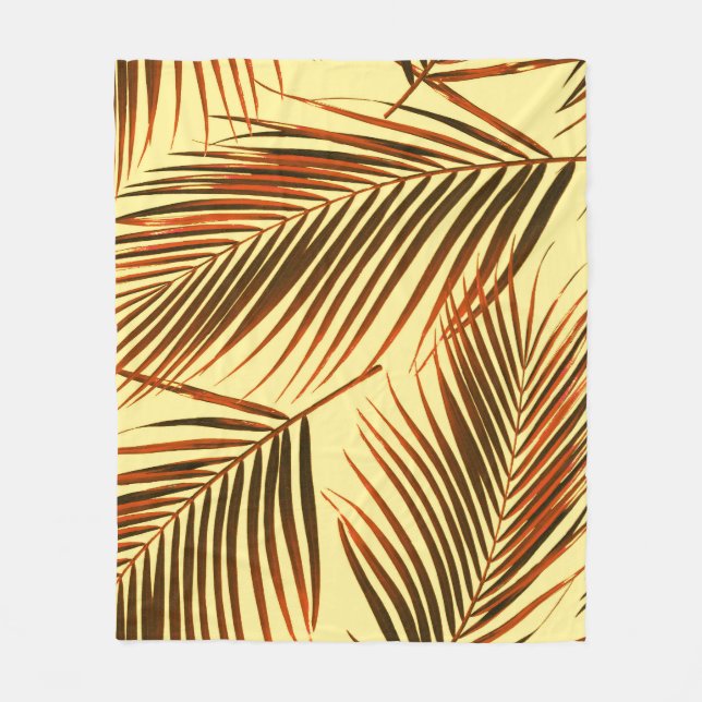 Elegantes Palm Repeat Muster-Design Fleecedecke (Vorderseite)