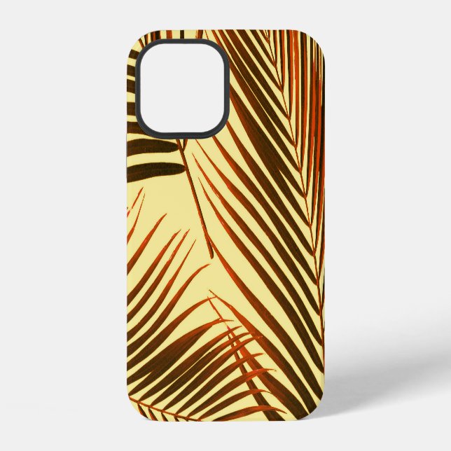 Elegantes Palm Repeat Muster-Design iPhone Hülle (Rückseite)