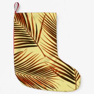 Elegantes Palm Repeat Muster-Design Kleiner Weihnachtsstrumpf