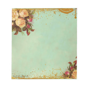 Elegantes Papier Victorian Rose Notizblock