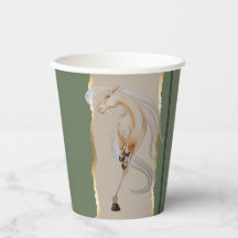 Elegantes Pappgeschirr mit edlem Pferdemotiv