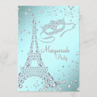 Elegantes Pariser Masquerade Party Einladung