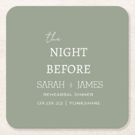 Elegantes Party am Abend vor der Probe Rechteckiger Pappuntersetzer