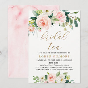 Elegantes Party Blush Watercolor Einladung