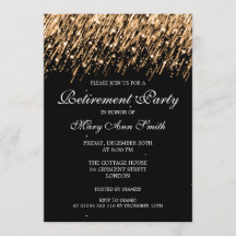 Elegantes Party für Ruhestand Gold Stars