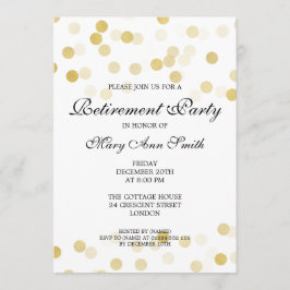 Elegantes Party Gold Foil Glitzer Lights Einladung