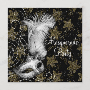 Elegantes Party mit der Schwarzen Goldmedaille Einladung