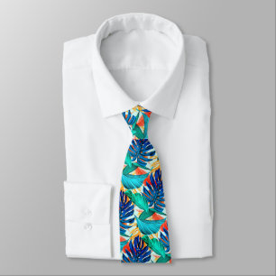 Elegantes Party Neck Tie mit Tropical Palm Blätter Krawatte