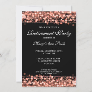 Elegantes Party Rose Gold Glitzern Einladung