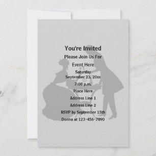 Elegantes Party von Silhouette und Mann Einladung