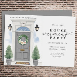 Elegantes Party Watercolor Housewarming Einladung