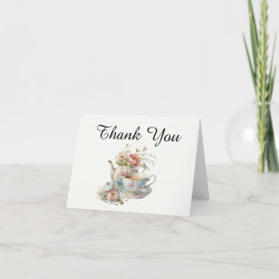 Elegantes Party Watercolor Tea Dankeskarte