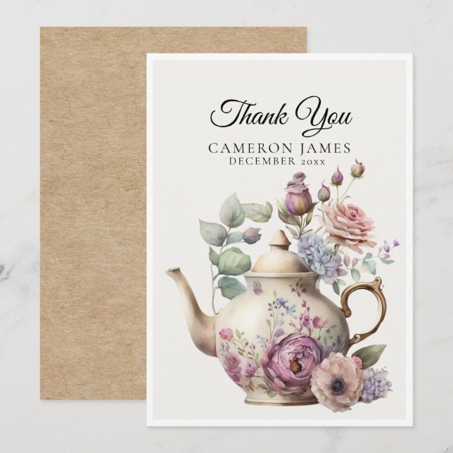 Elegantes Party Watercolor Teatro Sociale Bellinzo Dankeskarte (Vorne/Hinten)