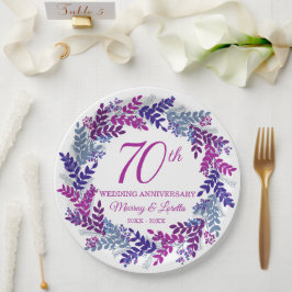 Elegantes Party zum 70. Jubiläum Pappteller