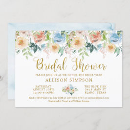 Elegantes Pastel Brautparty Einladung