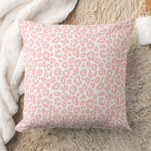 Elegantes Pastel Pink Leopard Druckmuster Kissen
