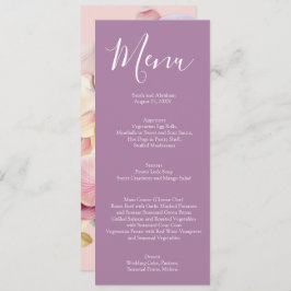 Elegantes Pastel Rainbow Orchids Wedding Menu Menükarte
