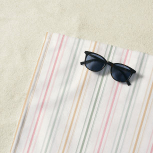 Elegantes Pastel Stripes Beach Handtuch