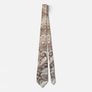 Elegantes, pastellfarbenes Lace-Muster mit Farbver Krawatte
