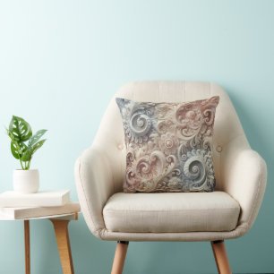 Elegantes, pastellfarbenes Spitzenmuster Kissen