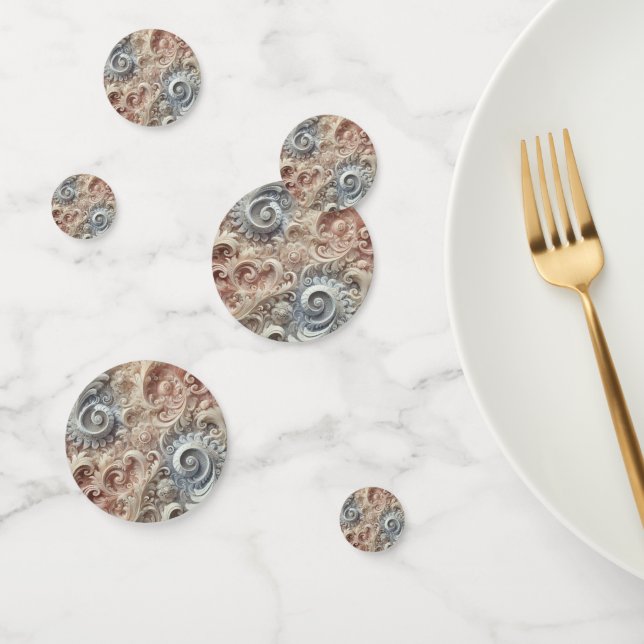 Elegantes, pastellfarbenes Spitzenmuster Konfetti (Gruppe)