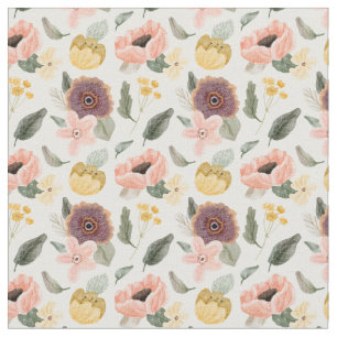 Elegantes Pastellmuster Blume Feminine l Pink Stoff