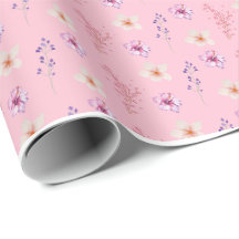 Elegantes Pastellrosa Blumen-Ditsy-Muster-Wrap