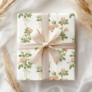 Elegantes Pastellrosa-Wasserfarbband Geschenkpapier