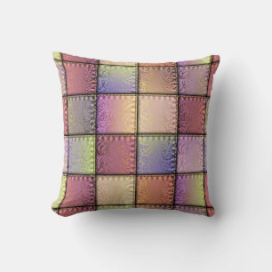 Elegantes Patchwork-Quadrat-Bild Kissen