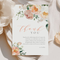 Elegantes Peach Baby in Bloom Girl Babydusche