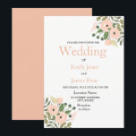 Elegantes Peach Floral Wedding Invitation Set Einladung<br><div class="desc">Elegante Peach Floral Wedding Einladung Set Matching Kollektion in Niche und Nest Store. Wir haben Kunstwerke von Freshmint Paperie https://www.etsy.com/shop/FreshmintPaperie</div>