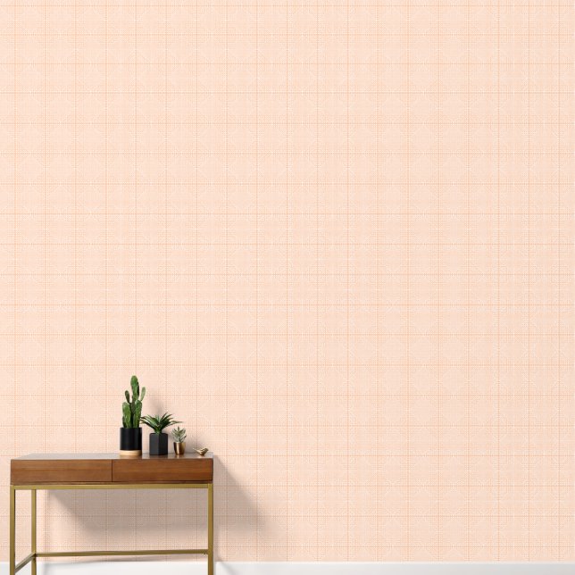 Elegantes peach und rosa Extra Kleines geometrisch Tapete (Korridor)