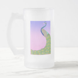 Elegantes Peacock Theme-Brautparty Mattglas Bierglas