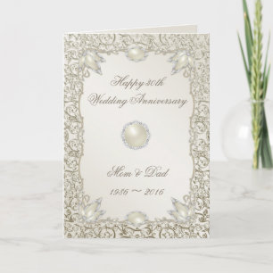 Elegantes Pearl 30. Hochzeitstag Karte