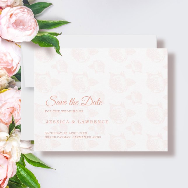 Elegantes Peony Floral Muster Save The Date (Von Creator hochgeladen)