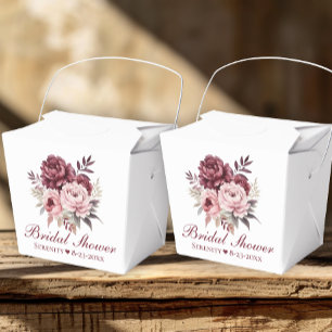 Elegantes Peony Watercolor Brautparty Geschenkschachtel