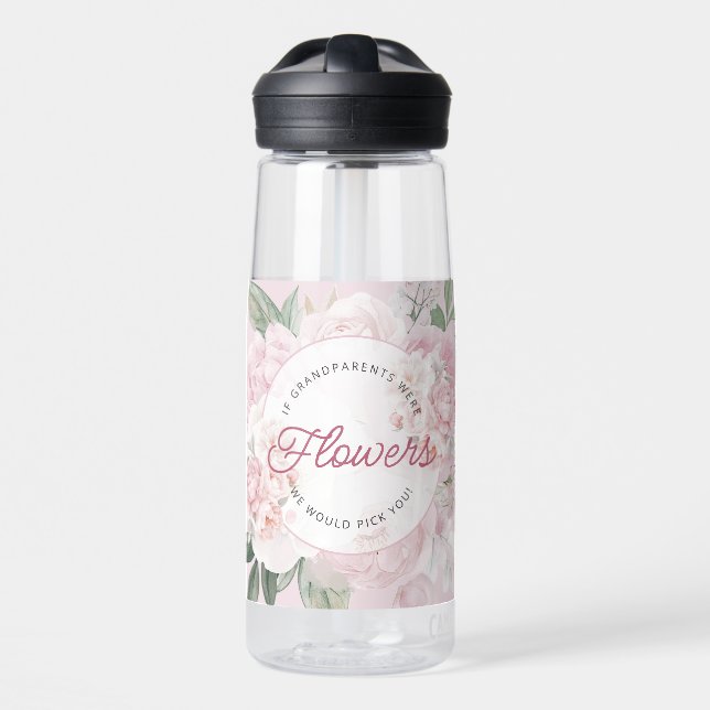 Elegantes Peony, wir wählen dir Grandkids Names Trinkflasche (Vorne)