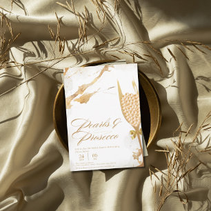 Elegantes Perlen und Brautparty der Staatsanwaltsc Einladung