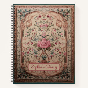 Elegantes Persisches BlumenspiralNotebook Notizbuch