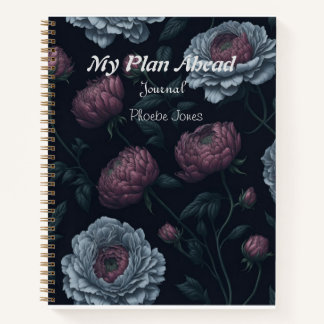 Elegantes Personalisiert Name Peonies Journal Notizbuch