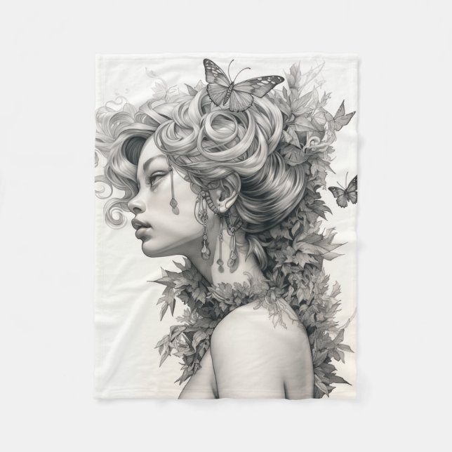 Elegantes Personalisiertes benutzerdefiniertes Fot Fleecedecke (Vorderseite)