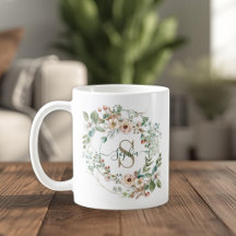 Elegantes personalisiertes Blumenmonogramm Namensg