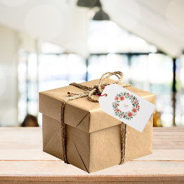 Elegantes personalisiertes florales Wasserfarben-M Geschenkanhänger